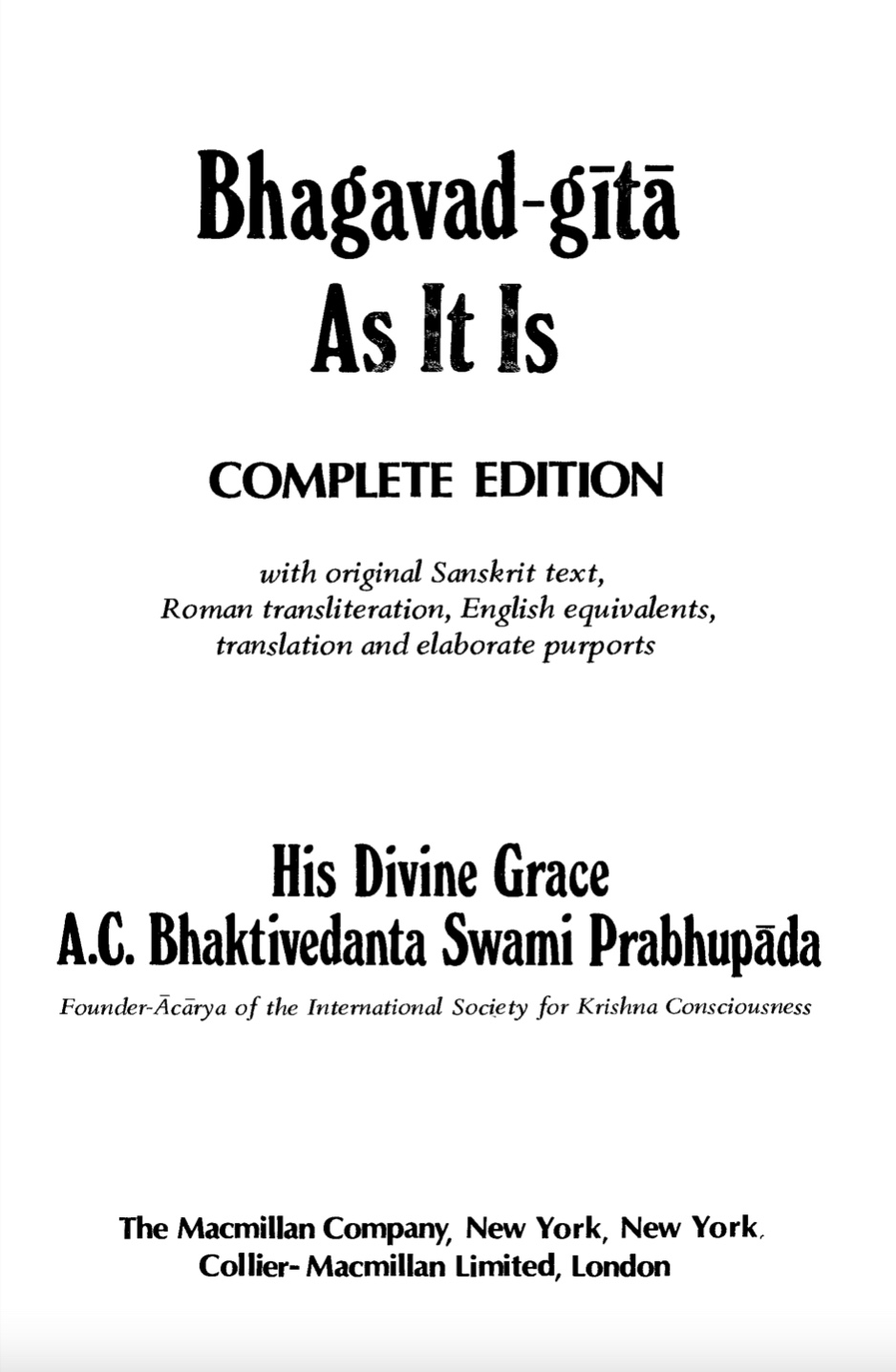 Bhagavad-gita As It Is